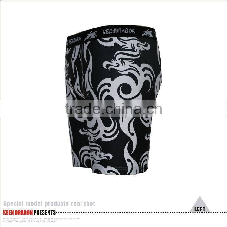 professional mma sportswear custom print mens good wholesale compression shorts