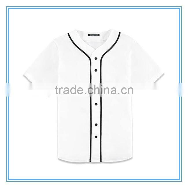Custom blank button up baseball shirts for men