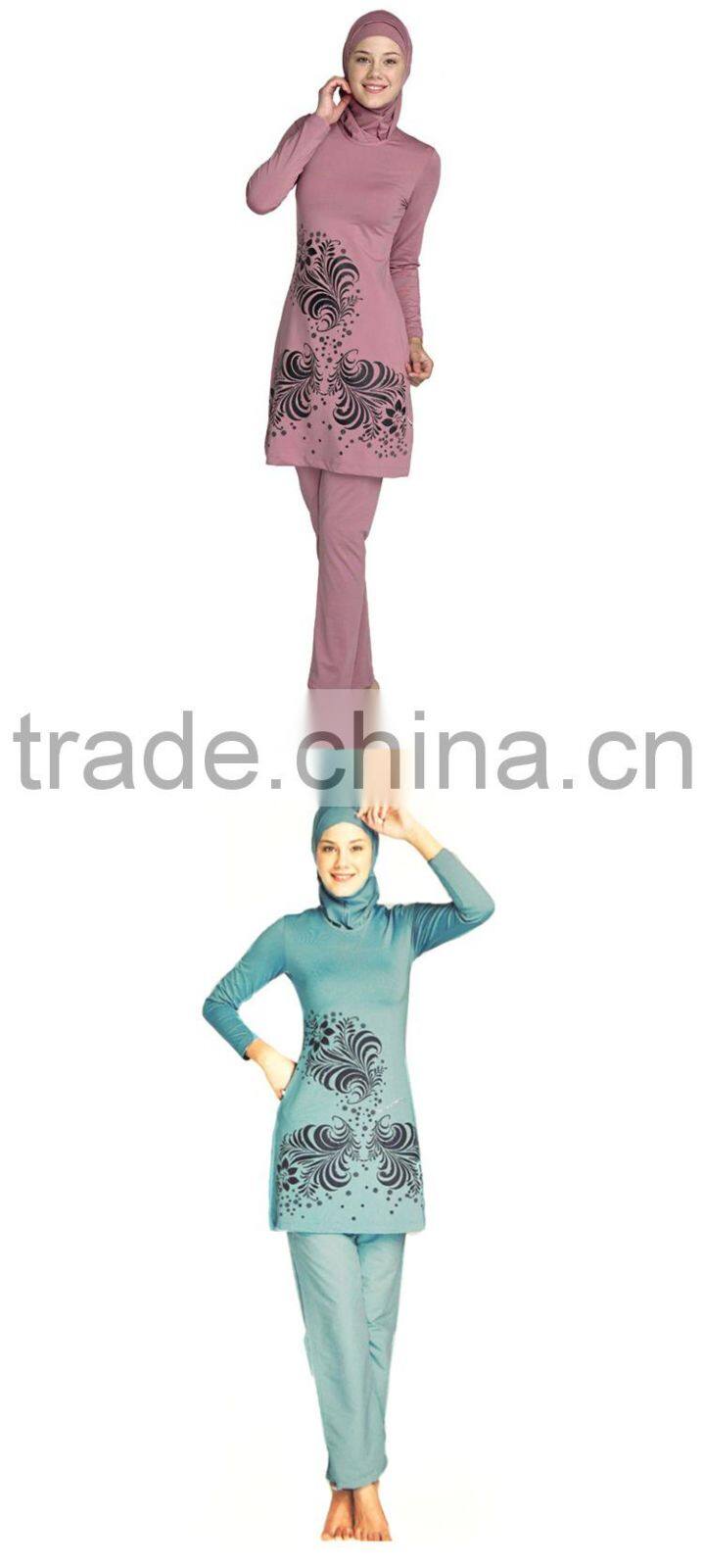 Zakiyyah 5584 Custom muslim girls swimwear colorful swimwear plus size waterproof swimwear
