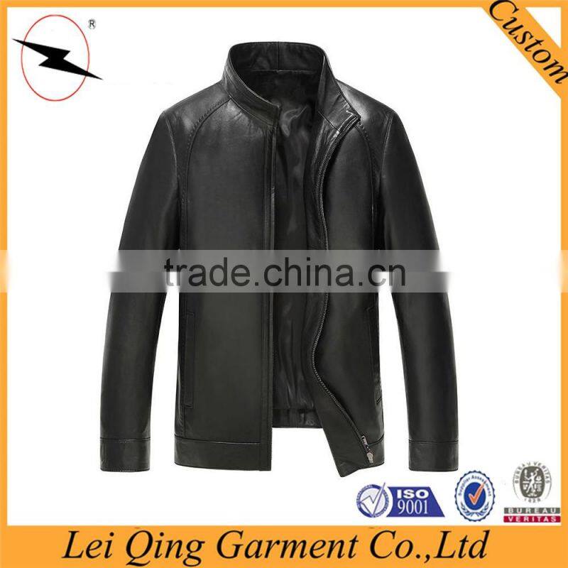 New black fashion men casual leather jackets
