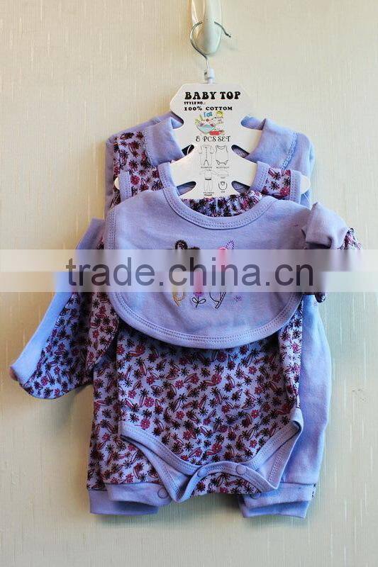 Wholesale Fashion New Born Clothing Set Purple Knitted 8 Pcs Set 8TB1-47
