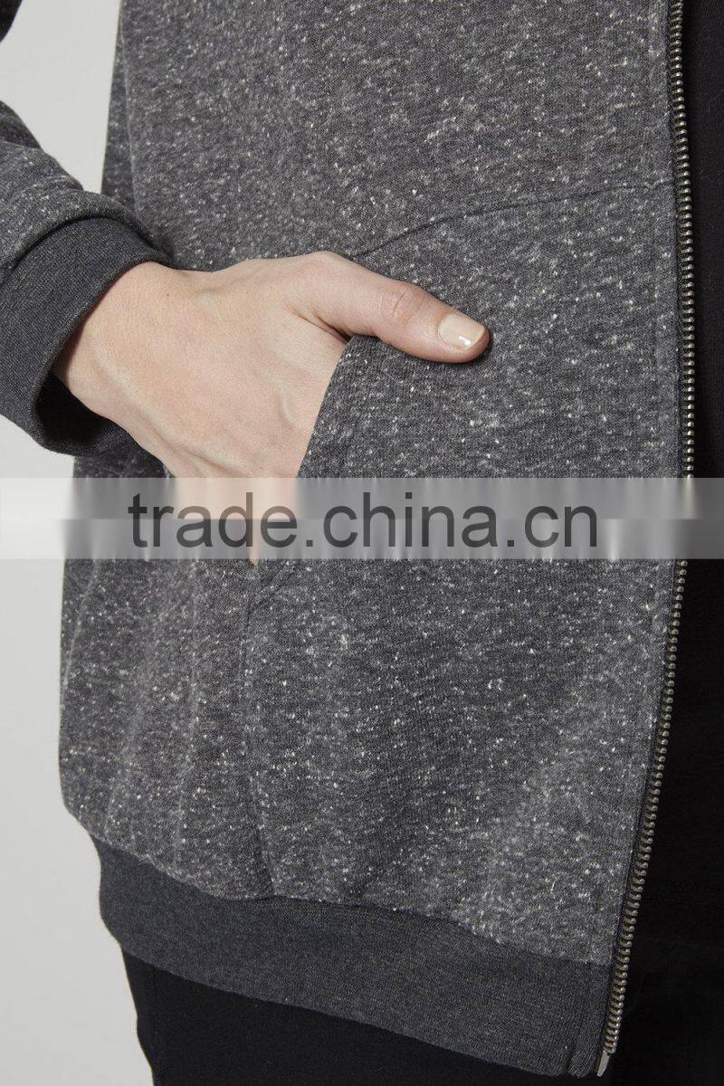 wholesale grey zip up hoodies maternity coat wear
