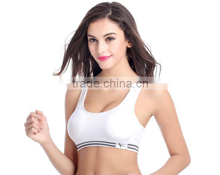 2017 New Sexy Design Customized Your Own Brand Logo Elastic Band Crop Top 90%Nylon 10%Spandex Plain Sport Strapless Bra Bralette