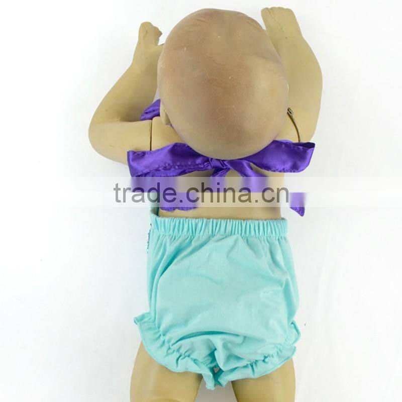 OEM Manufacturer Boutique Baby Swimwear Kids Sequins Beachwear with Headband