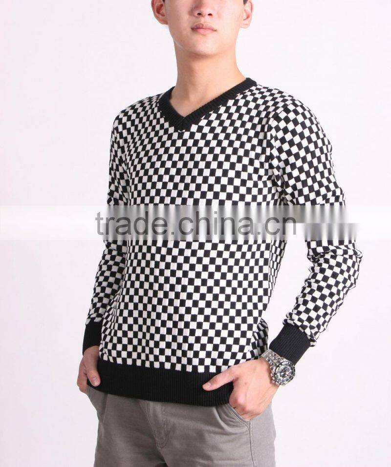 Cotton V Neck Pullover Sweater Knitting Pattern