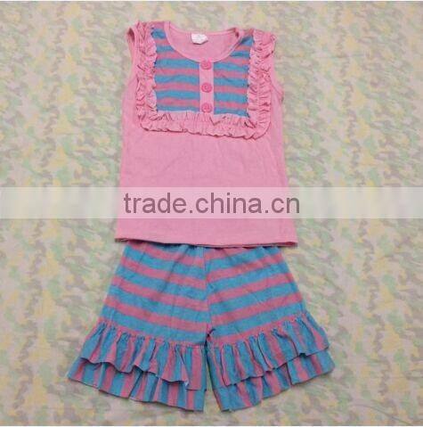 2016 hot sales Fabric flowers Hight Quality girls boutique clothing wholesales Cotton Bodysuit Birthday Romper for Baby Girls