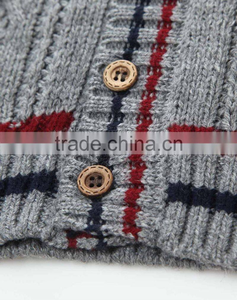 2017 Fashion knitted sweater cardigan cotton sweater for boys