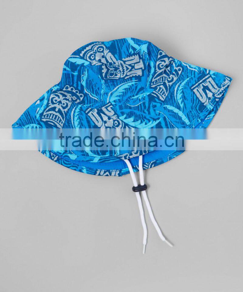 New Arrivals Girl Sunhat With Cobalt Tiki Bucket Hat Girl Summer Hat Children Wear A-NP-KC905-367