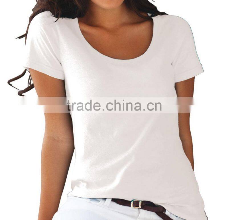 fit scoop neck blank design t shirt