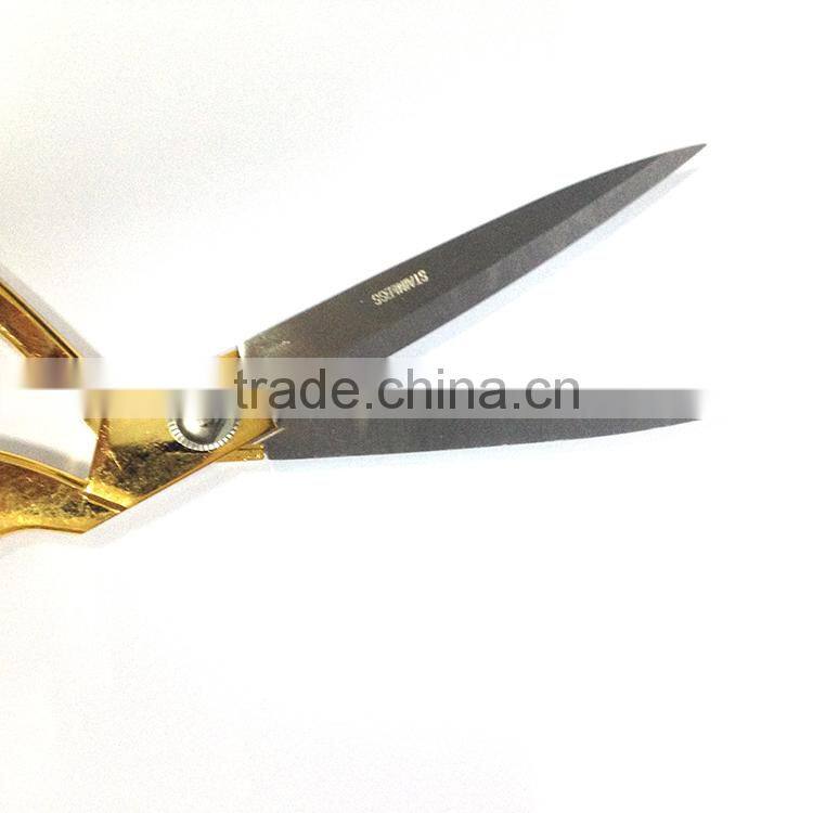 Hot Sale Golden Plating Different Types Of Household Scissors Fabric Cutting Scissors