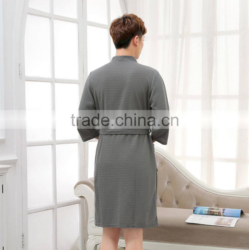 polyester colorful mens short spa robe