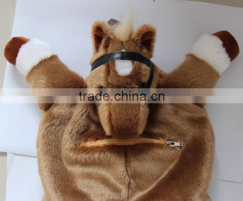 horse pattern kids plush animal backpack