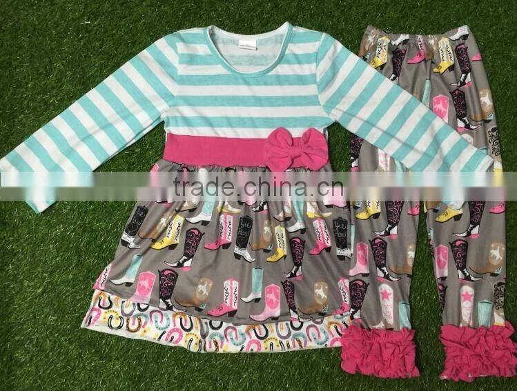 autumn sets girls long sleeve orange dress pumpkin mouse outfits Halloween baby clothes