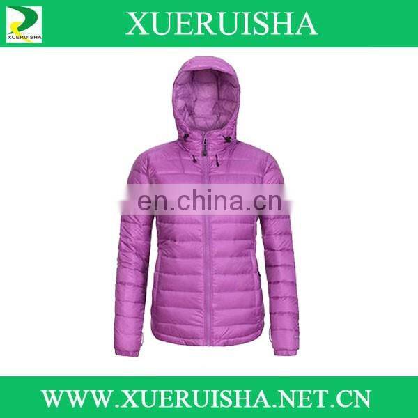 washable woman standard size down jacket for winter