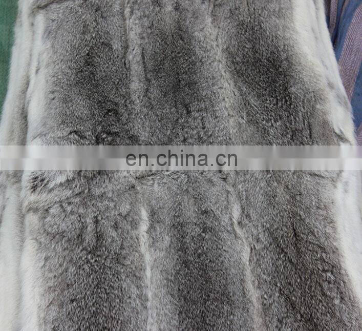 Factory wholesale raw or dyed color thick and soft real rabbit fur skin plate