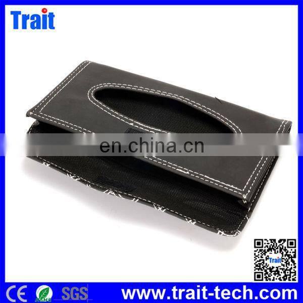 Car Sun Visor PU Leather Napkin Box Clip, Car Sun Visor Tissue Box