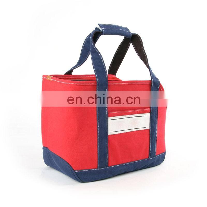 Fashion Design Side Open Bag Dog Pet Carrier for cat with canvas denim