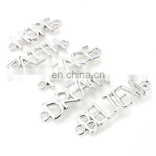 Best Selling Products Silver Plating Simple Design Faith Charm For Promotion