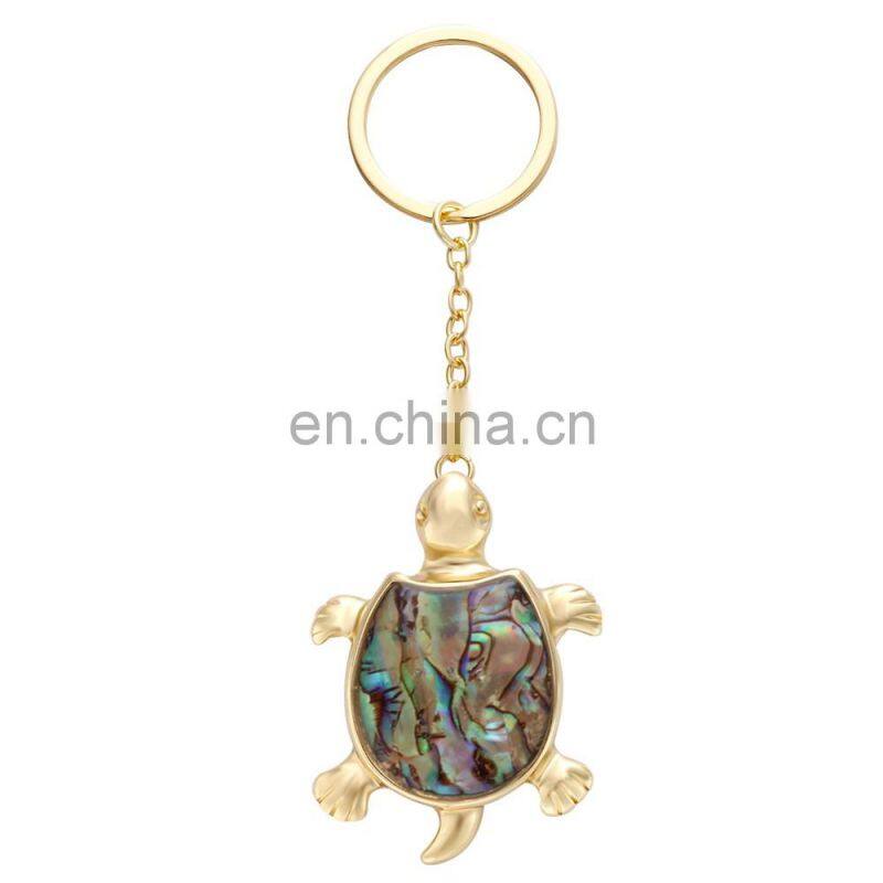 Yiwu factory direct sale gold plating animal turtle keychain for gifts