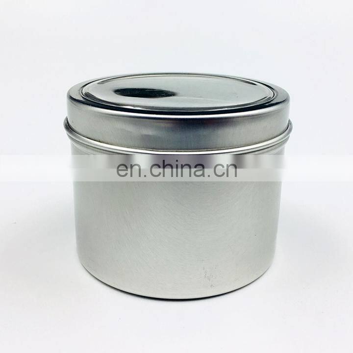 Trade assurance aluminum travel candle jars with clear lid