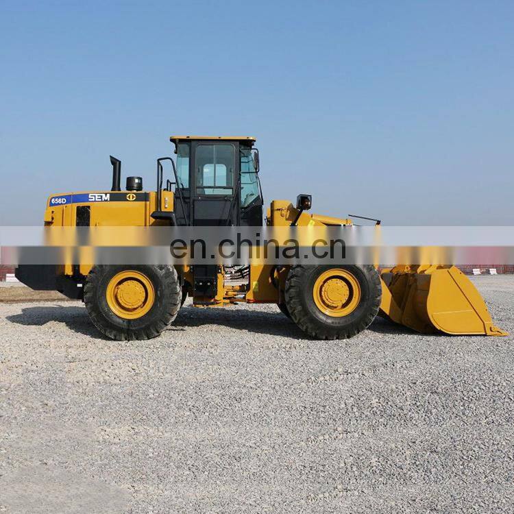 CE ISO approval Chinese payloader 4 wheel drive 3cbm 5ton SEM 655D Wheel backhoe loader  for construction farm garden