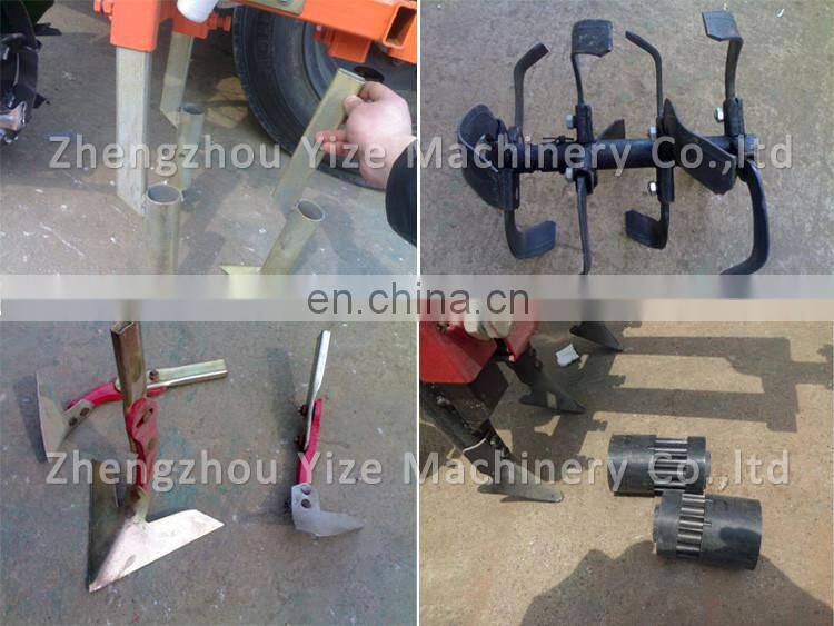 Track-mounted mini walking cultivator rotavator seeder Plough corn seeder drill sowing machine