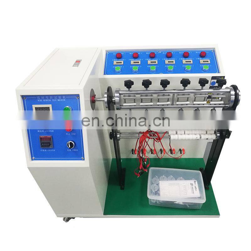 Enameled wire continuity tester angle bending test machine wire folding strength tester plug cord cable bending flexing tester