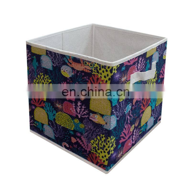 Reatai moving folding non woven custom fabric storage organizer cubes box foldable bins for storage