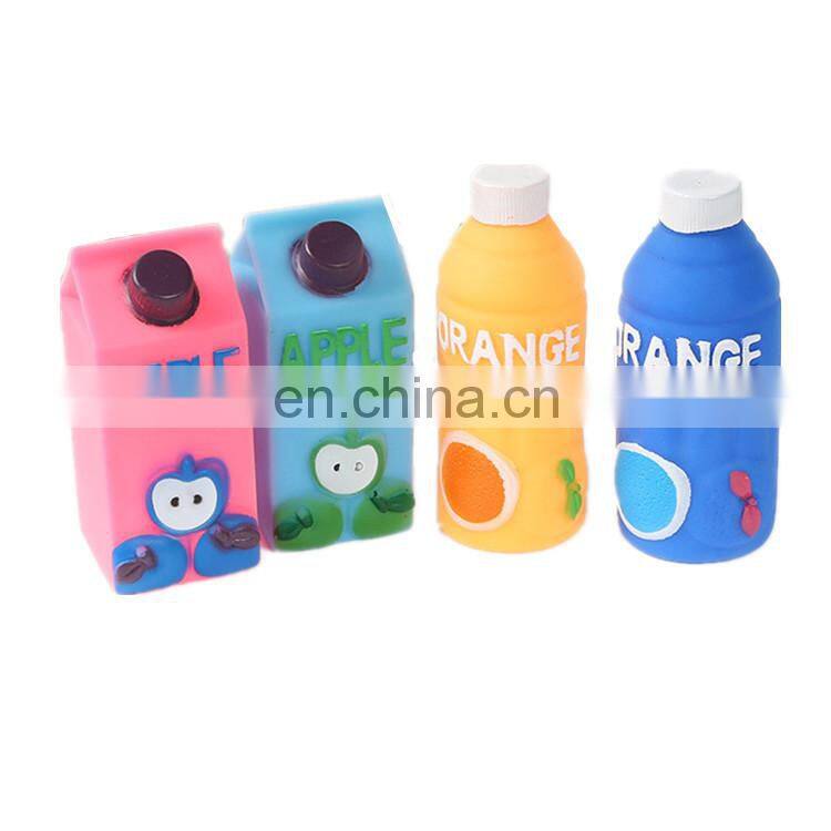 Assorted Colors Pet Bottle Toy Latex Dog Toys For Small Dogs and Puppie