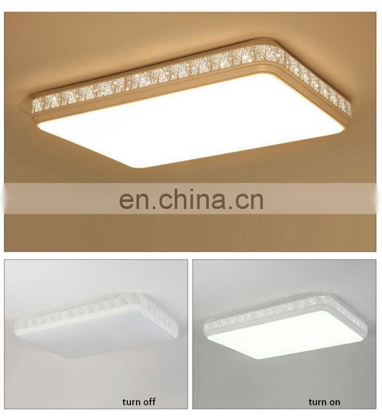 Factory Sale Modern Rectangular LED Ceiling Light Acrylic Iron Living Room Lighting