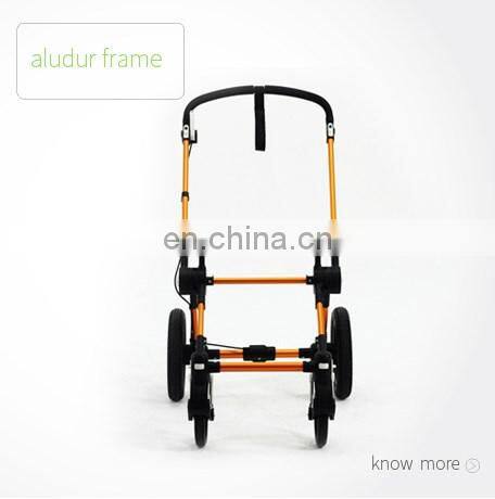 golden silver color aluminum alloy cradle consist baby stroller carrycot adaptor wind resistant canopy pushchair light pram