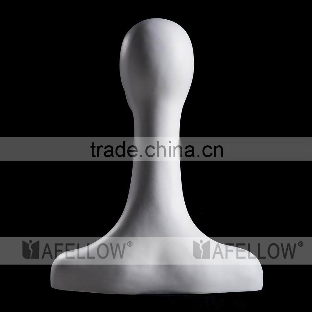 Fiberglass Woman Mannequin Head,Female Abstract head mannequin,Cheap White Head,Dispaly Jewelry/ hat /scarf H1083