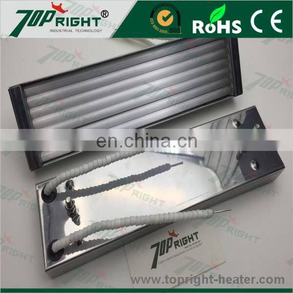 Electric quartz far infrared heating element for vacuum forming heater