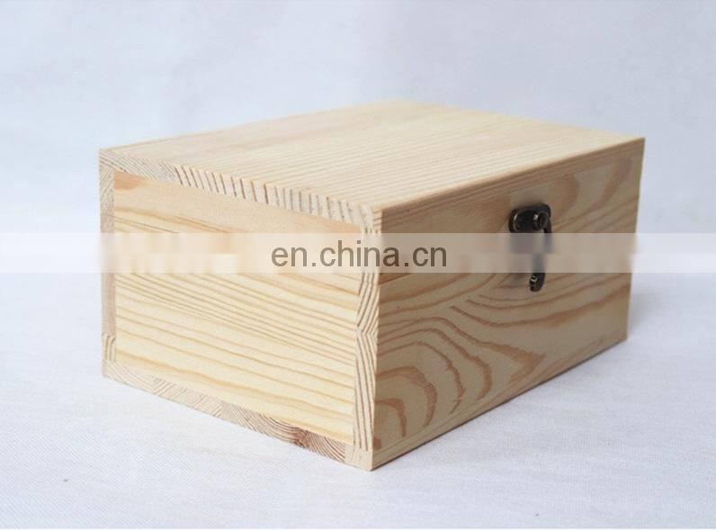 customized size wood sliding lid top packing box wood sliding lid box with glass lid for makeup