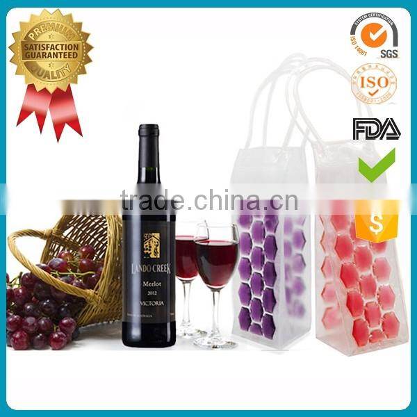 Wholesale Promotional Colorful PVC Beer Bottle Cooler Bag Plastic Pvc Ice Wine Bag