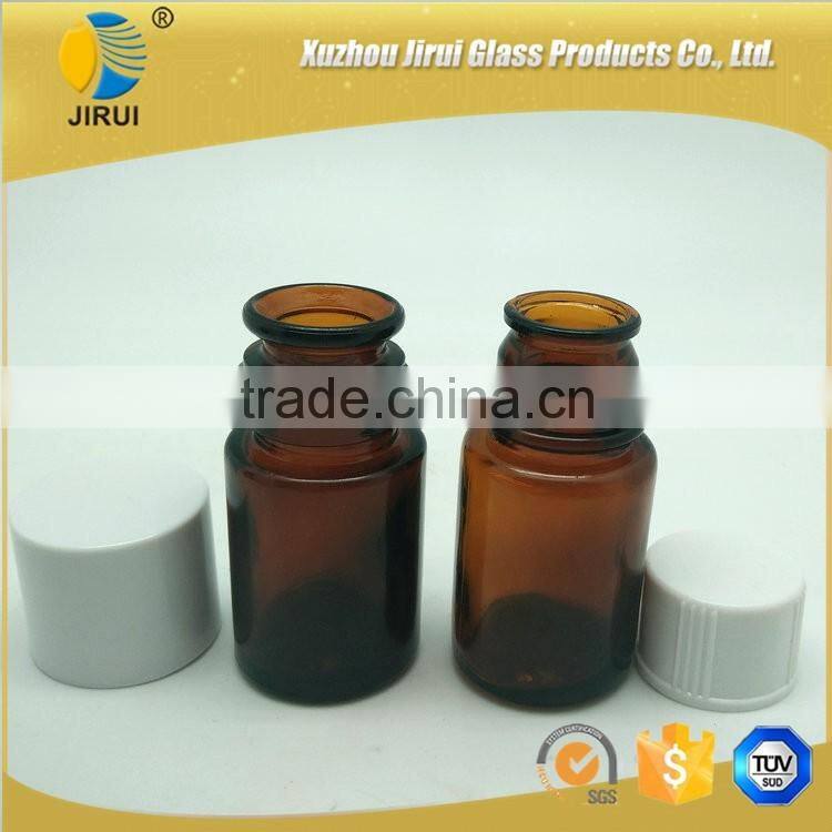 30ml amber medical glass bottle with lid
