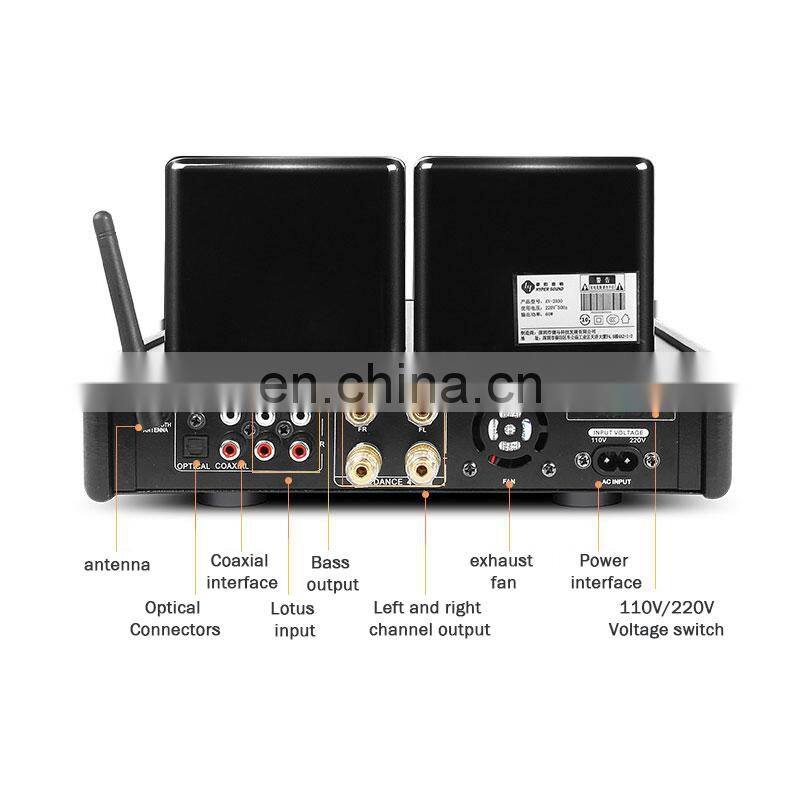 AV-2030 Black/Gold 30Wx2 Headphone Amplifier Vacuum Tube Power Amplifier with DAC VU Meter Fits Home Speakers