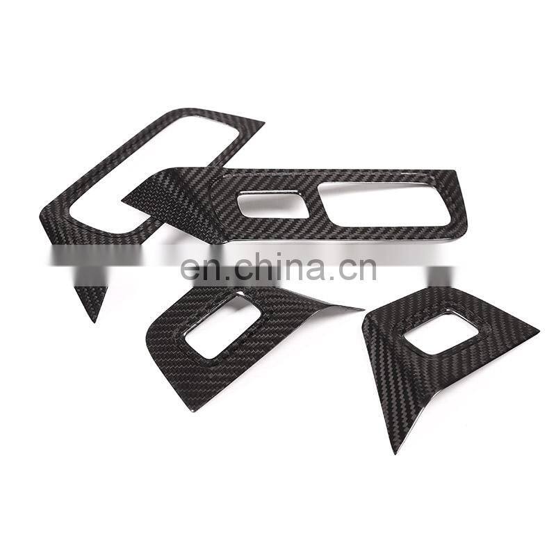 Real Carbon Fiber Car Interior Window Lift Button Frame Trim For Porsche Cayenne Left Hand Drive Accessories