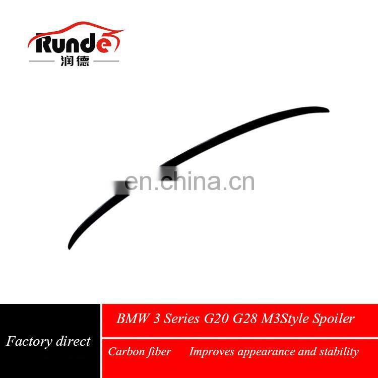 Runde Excellent Quality M3 Style Auto Carbon Fiber rear Spoiler for 2020-In BMW 3 Series G20 G28 Spoiler