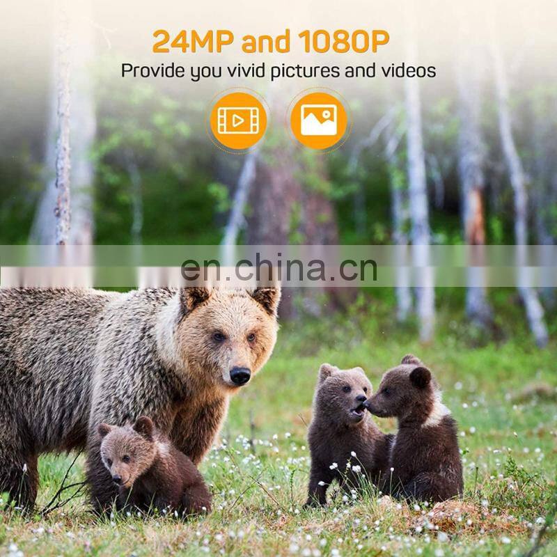 2021 Hunting WIFI Trail Camera 24MP 1080P APP Live Show Low Glow night vision IP65 Outdoor Wildlife Camera Monitoring WiFi-801B
