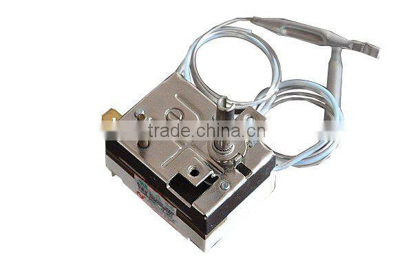 Oven Thermostat with ajustable and limit temperature function.