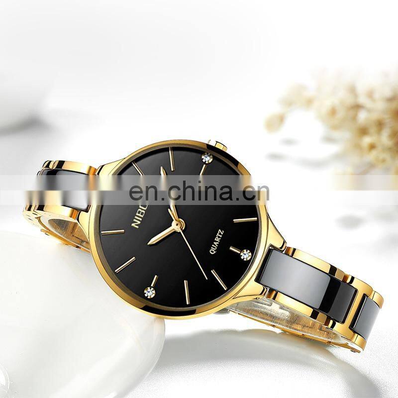 NIBOSI Watch Women Watches Ladies Creative Women's Ceramic Bracelet Watches Female Clock Relogio Feminino Montre Femme