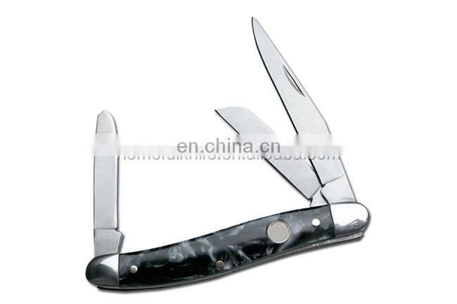 3.5inch stag handle pocket knife folding blade knife