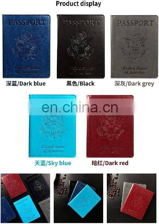 Amazon Hot Sale 4x3 Inch Pu Leather Vaccination Card Protector Passport And Vaccine Card Holder