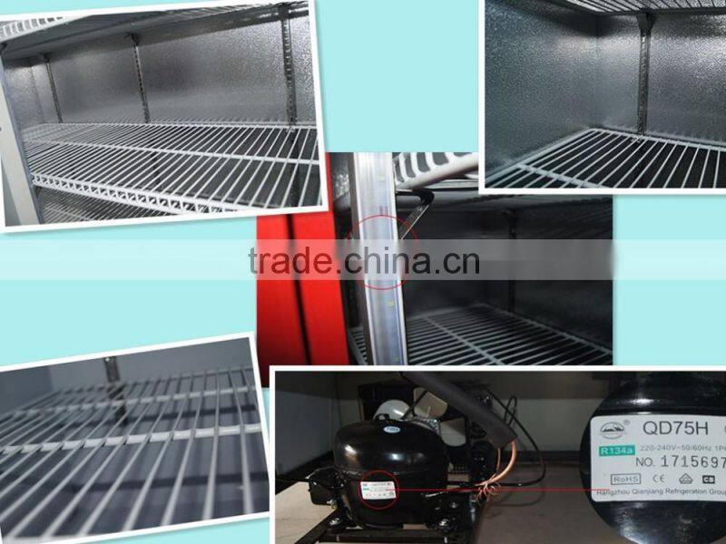 2 Glass sliding Door vertical display cooler-LC-1000 lower compressor