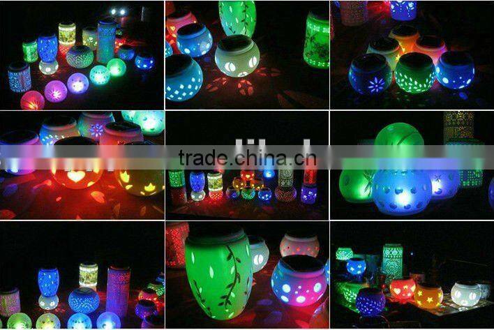 globe solar ceramic lamp
