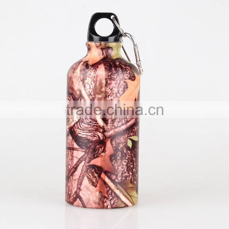 360 degree dye steam printing 500ml small mouth Aluminum water mug