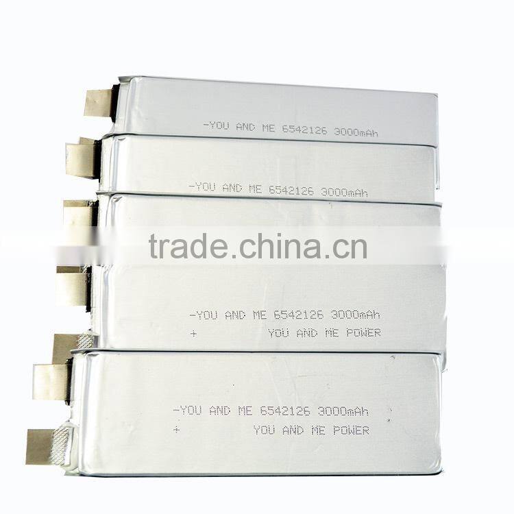 High capacity lipo battery 3000mah 3.7V