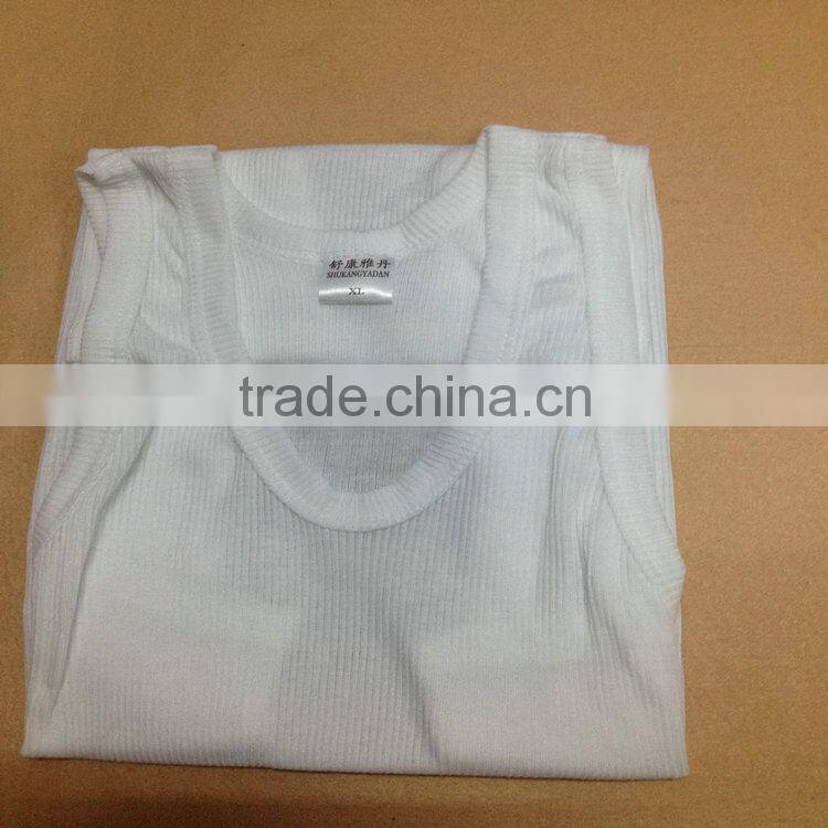 0.74USD Stock Cheappest Rib Cotton Wholesale Men Tank Top Singlet/ Men Tops ( kcbx003 )