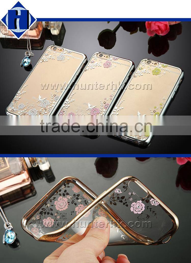 Printed Electroplate Gel Case For iphone6S